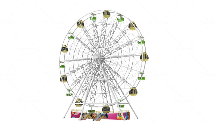 Amusement park ferris wheel ride